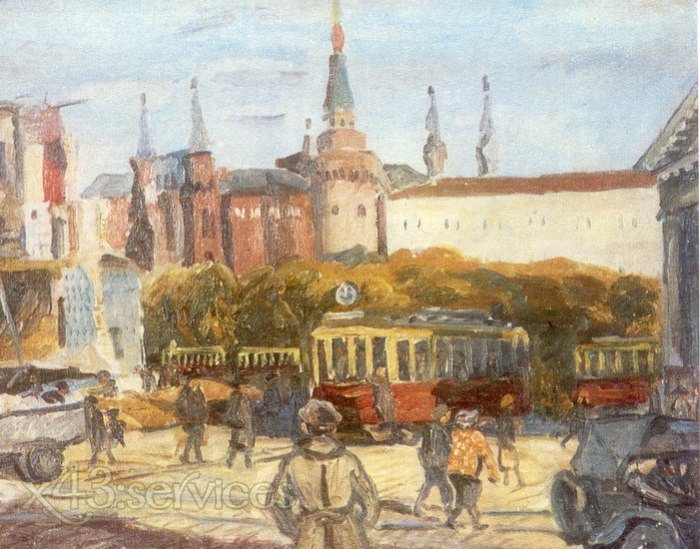 Aristarkh Lentulov - Manege-Platz in Moskau - Manezh Square Moscow